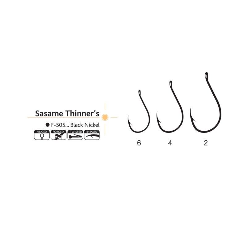 ace pescuit sasame thinners Carlige Sasame Thinner's Carp F-505 - imagine 2