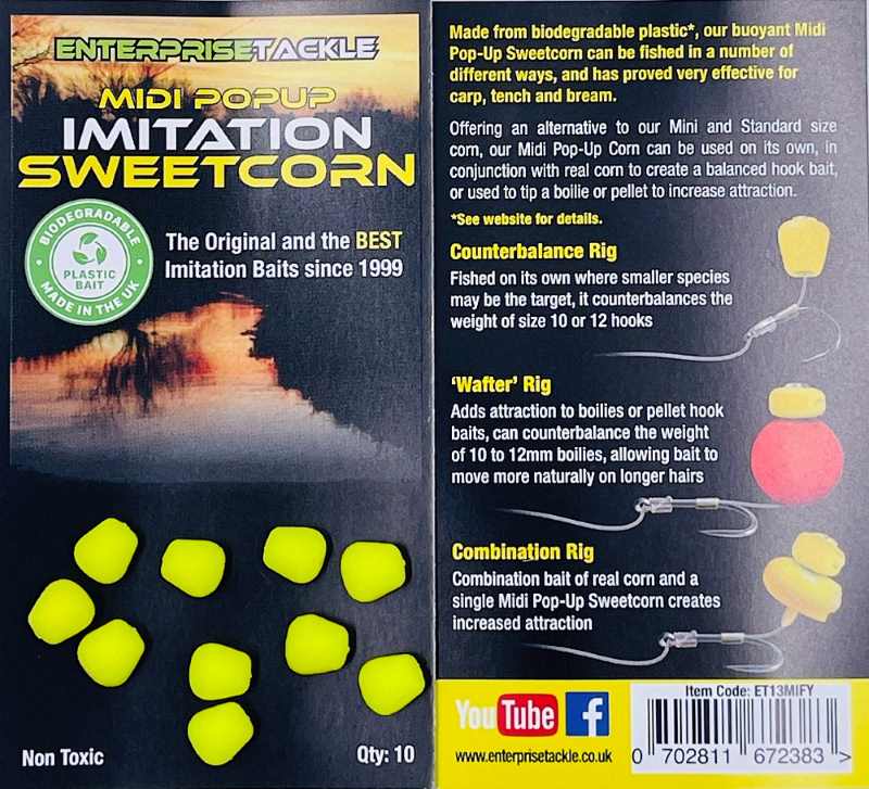 midi popup sweetcorn fluoro yellow 10buc 1916 1 16669505117776 Porumbul Artificial Flotant Enterprise Tackle Pop-Up Sweetcorn Midi - imagine 7