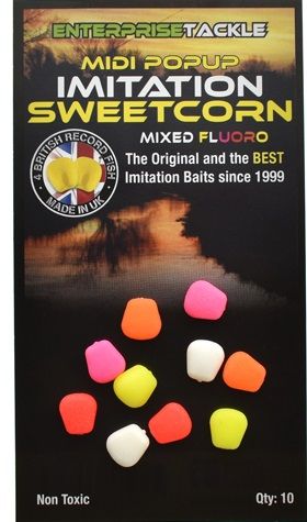 midi popup sweetcorn mixed fluoro 10buc 144 3 166790218754 Porumbul Artificial Flotant Enterprise Tackle Pop-Up Sweetcorn Midi - imagine 4
