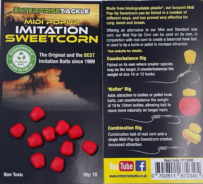 midi popup sweetcorn red 10buc 1914 1 16669485641904 Porumbul Artificial Flotant Enterprise Tackle Pop-Up Sweetcorn Midi - imagine 6