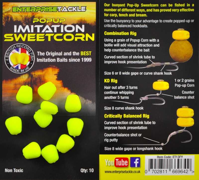 popup sweetcorn fluoro yellow 10buc 150 2 1573037530 Porumb Artificial Flotant Enterprise Tackle Pop-Up Sweetcorn - imagine 8