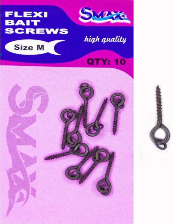 surub cu anou m flexi bait screws Surub cu Anou Smax Flexi Bait Screws 10buc/plic - imagine 2