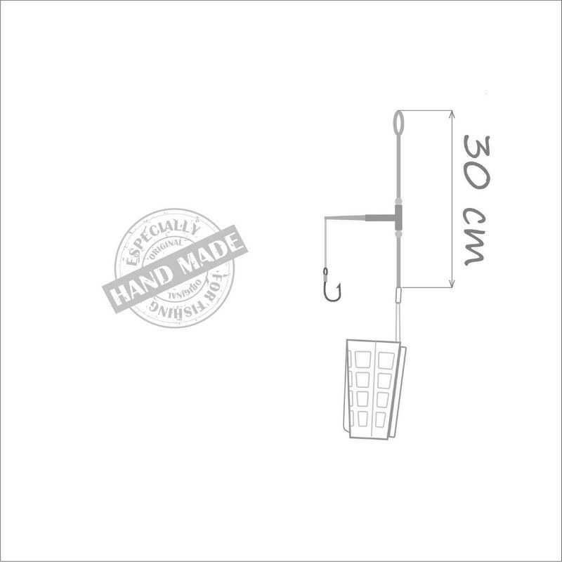 GOEMF2 830 2 Montura Life-Orange Rig Feeder On Leadcore Carlig Nr. 6 - imagine 3