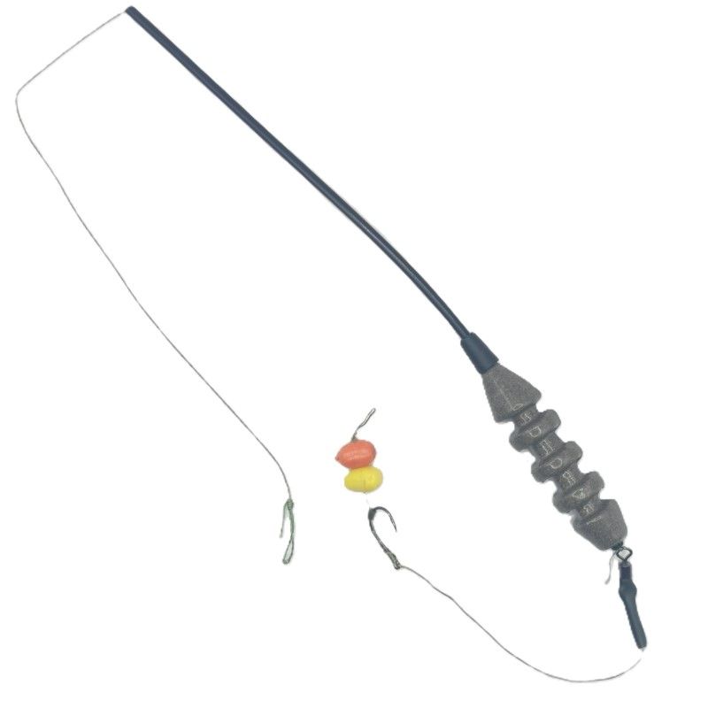 IMG 20240126 083849 Montura SMF Crap Inline cu Plumb Striat 60g, Carlig nr 4 cu Fir de Par si Porumb de Silicon