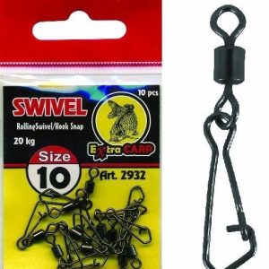 extra carp rolling swivel with snap