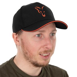 fox baseball cap blackorange main 1