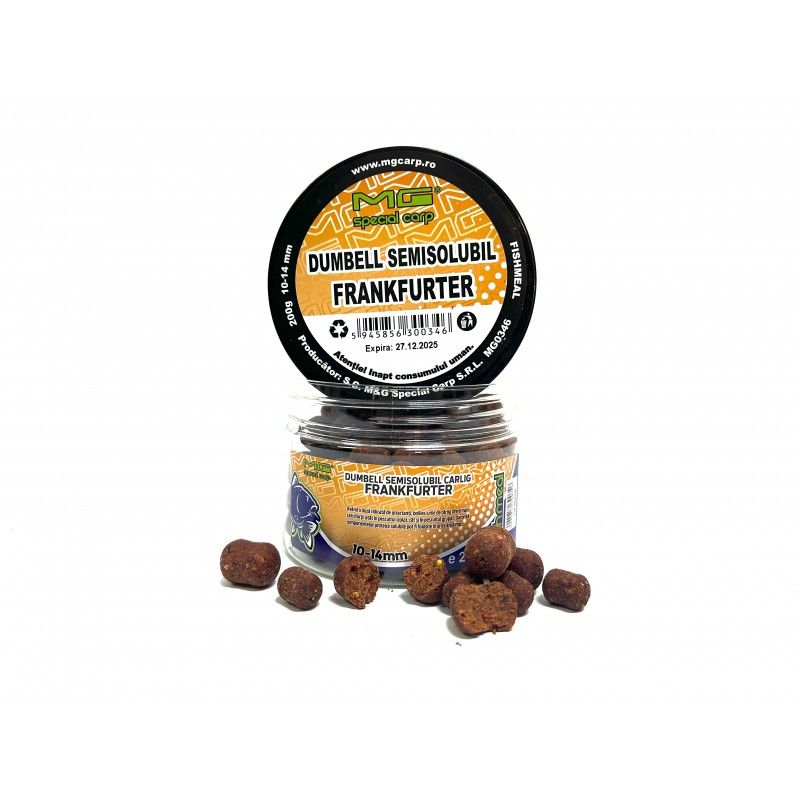dumbell semisolubil carlig frankfurter Boilies Dumbell Mg Carp Semisolubil Carlig 200g - imagine 3