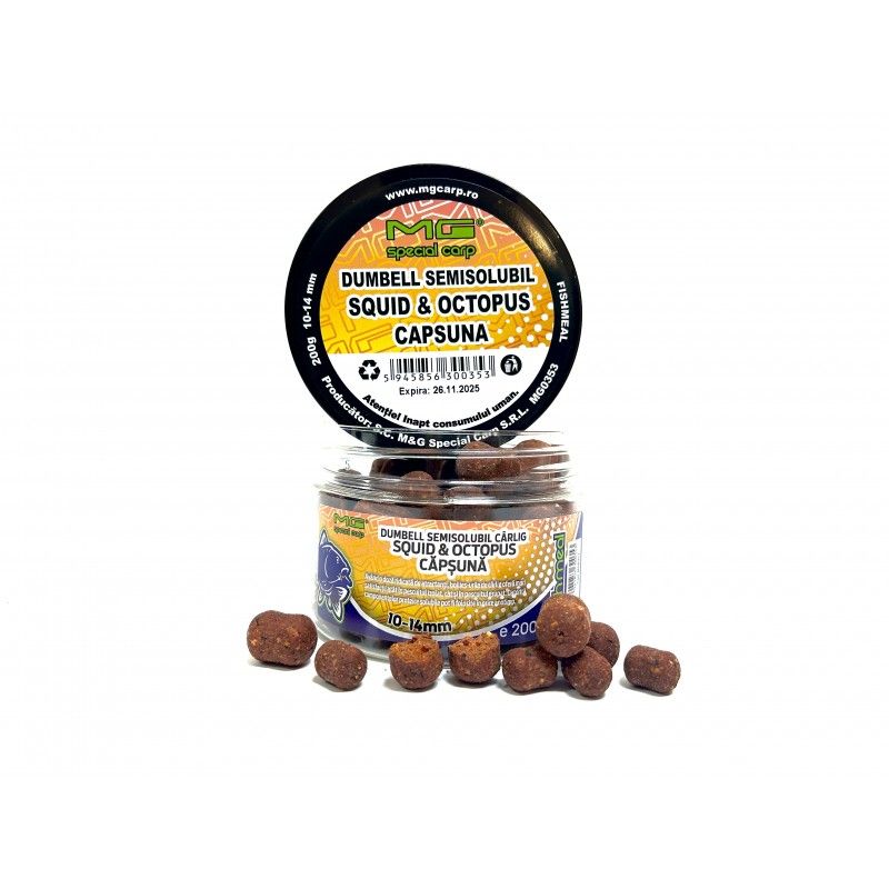 dumbell semisolubil carlig squidcapsuna Boilies Dumbell Mg Carp Semisolubil Carlig 200g - imagine 5
