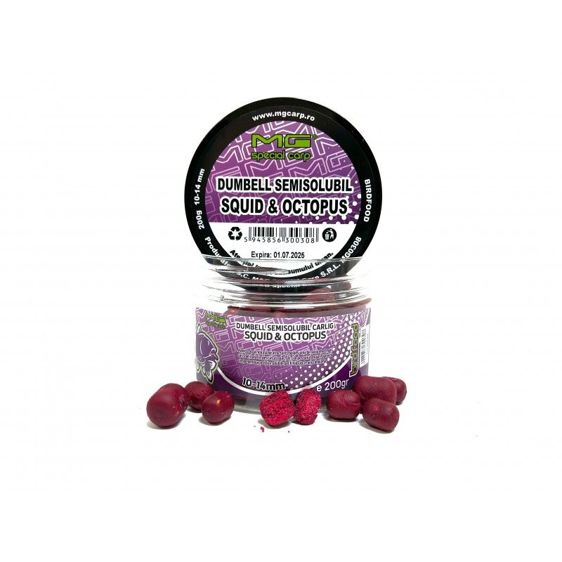 dumbell semisolubil carlig squidoctopus Boilies Dumbell Mg Carp Semisolubil Carlig 200g - imagine 6