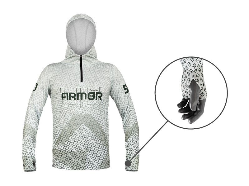 Hanorac cu Gluga Delphin UV ARMOR 50 Olive 1 Hanorac cu Gluga Delphin UV ARMOR 50+ Olive - imagine 3