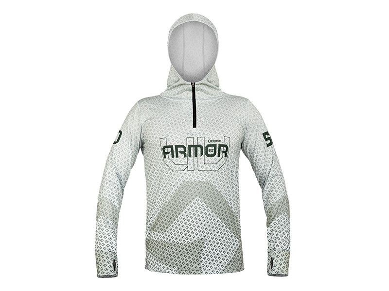 Hanorac cu Gluga Delphin UV ARMOR 50 Olive 6 Hanorac cu Gluga Delphin UV ARMOR 50+ Olive - imagine 6