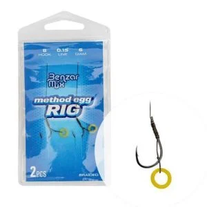 carlige legate benzar mix braided method egg rig nr. 10