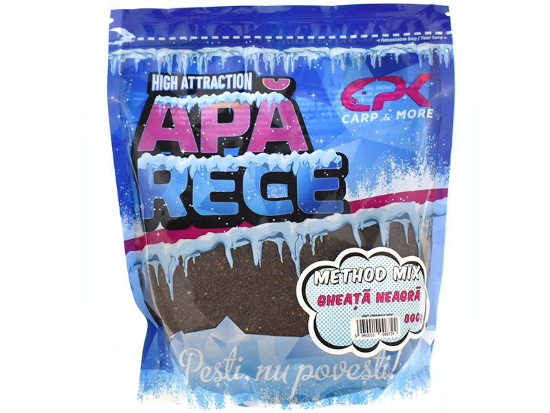 pastura cpk cold water method mix groundbait black ice 1739877779 1 Apa Rece Method Gheata Neagra & Larve Rame Viermi 800g CPK - imagine 2